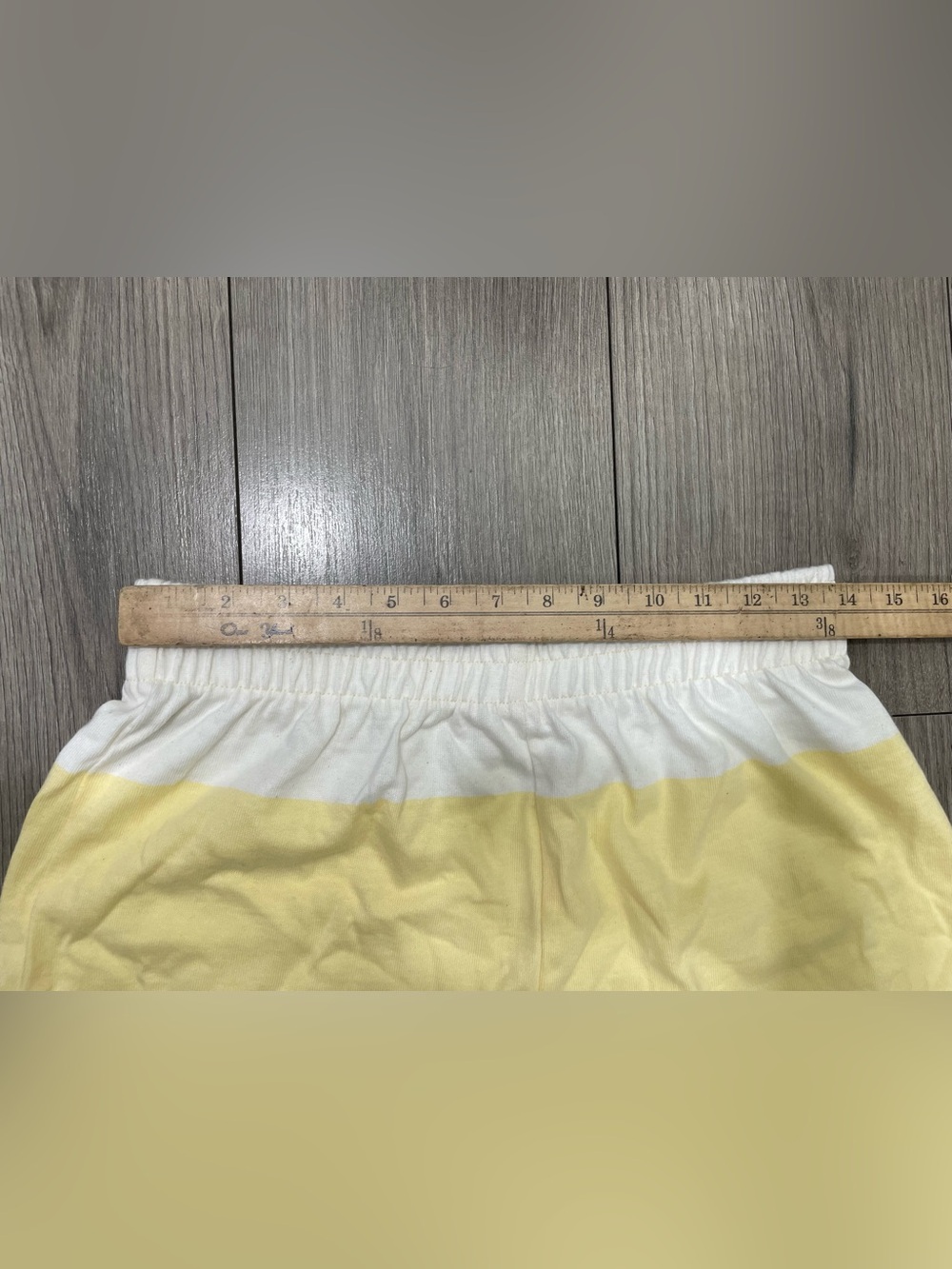 Free People FP Movement Retro Rugby Striped Pullover & Shorts Set- Yellow White - Picture 5 of 9